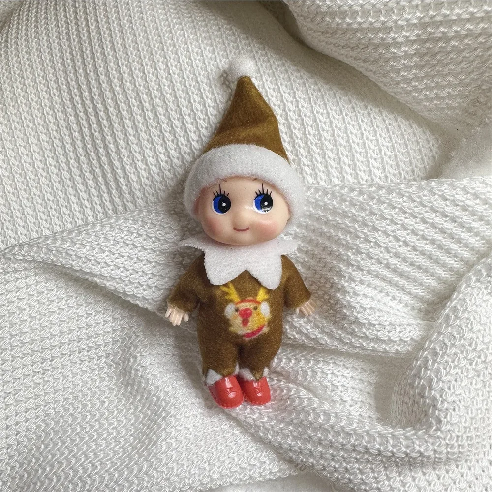 Christmas Elf Dolls Baby Twin Elf Doll Toys Boy and Girl Doll Miniature Accessories for New Year Xmas Stocking Stuffers