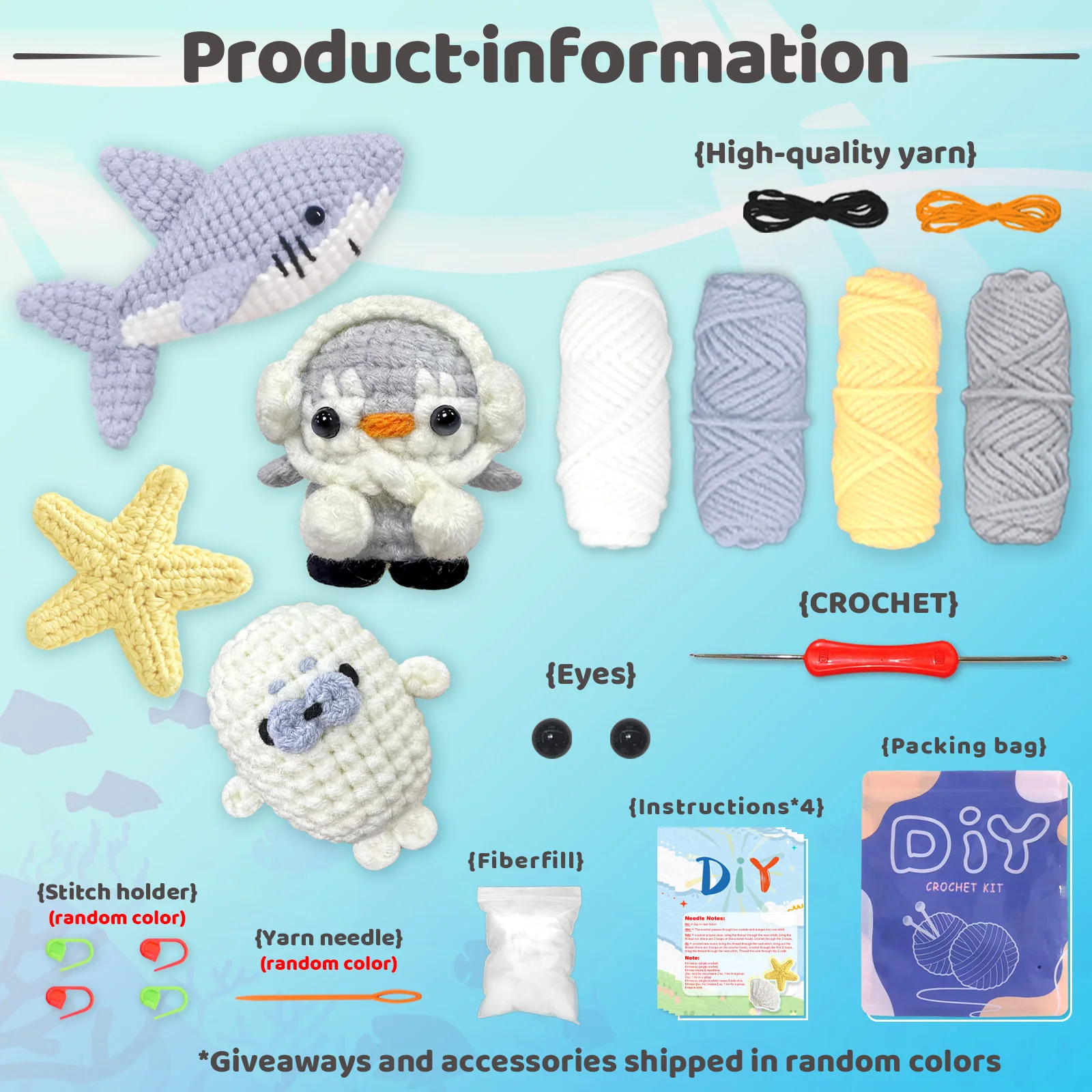 Yamaxin 4 peças kit de crochê  - Art Craft Yarn avaliação e preço