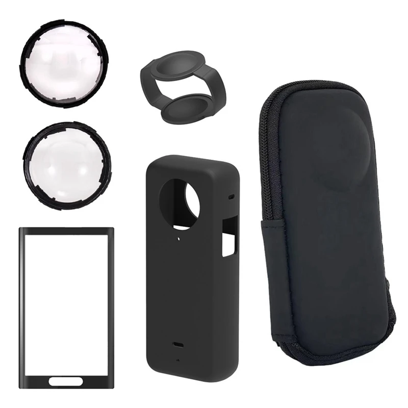 

New-A47Q-Camera Protective Accessories Kit For Insta360 X4, Lens Guard/Silicone Protective Cover/Screen Protectors/Camera Case