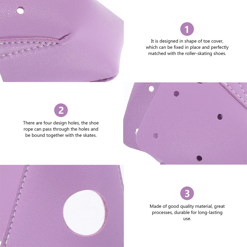

2 Pairs Roller Skates Toe Protectors Durable Long Lasting 4 Design Holes Match Perfectly Skating Shoes