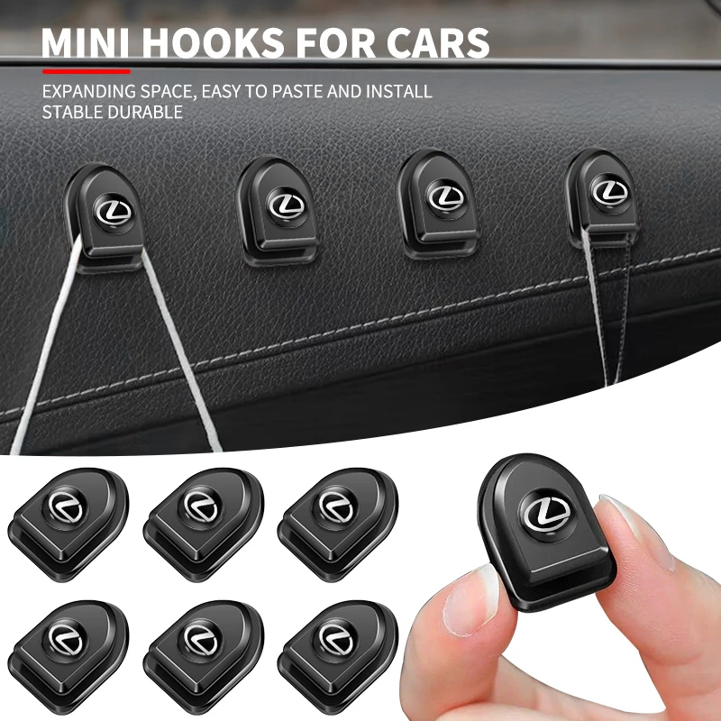 

1/2/4pcs Car Interior Self-Adhesive Hooks Auto Styling Accessories for Lexus ES300 RX330 RX300 GS300 IS250 IS200 CT200h NX RX