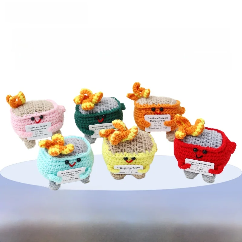 poupees-au-crochet-faites-a-la-main-nouveau-produit-transfrontalier-poupees-creatives-en-tricot-au-crochet-sur-le-theme-d'un-incendie-de-poubelle-artisanat-unique-fait-a-la-main