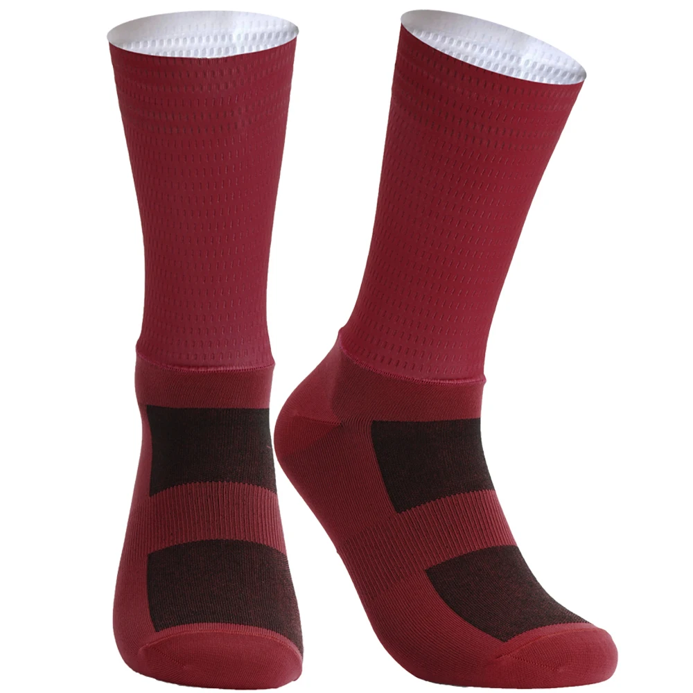 Summer Aero Bike Team New Cycling Socks Silica Gel Non-slip Breathable Pro Racing Sports Socks Men Women Calcetines Ciclismo image 5