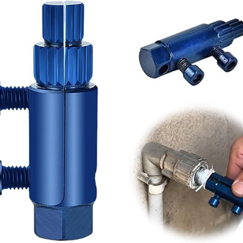 Broken Pipe Thread Extractor 1/2-3/4-1inch Pipe Thread Repair Tool for Faucets Angle Valves Pipe Broken Thread Removal Tool