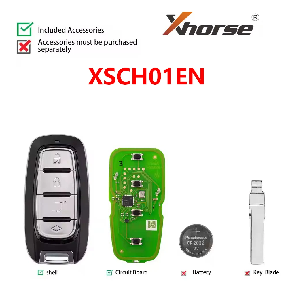 

Универсальный смарт-ключ Xhorse XM38, 1 шт., XSCH01EN для Chrysler, тип 4, новые кнопки, добавьте 8A 4D