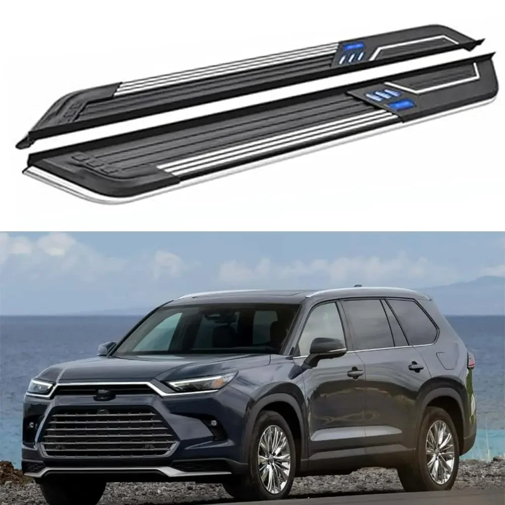 Aluminium 2PCS Running Board fits for Toyota Grand Highlander 2023  Side Step Nerf Bar Stairs Side Steps Side Pedals Protector