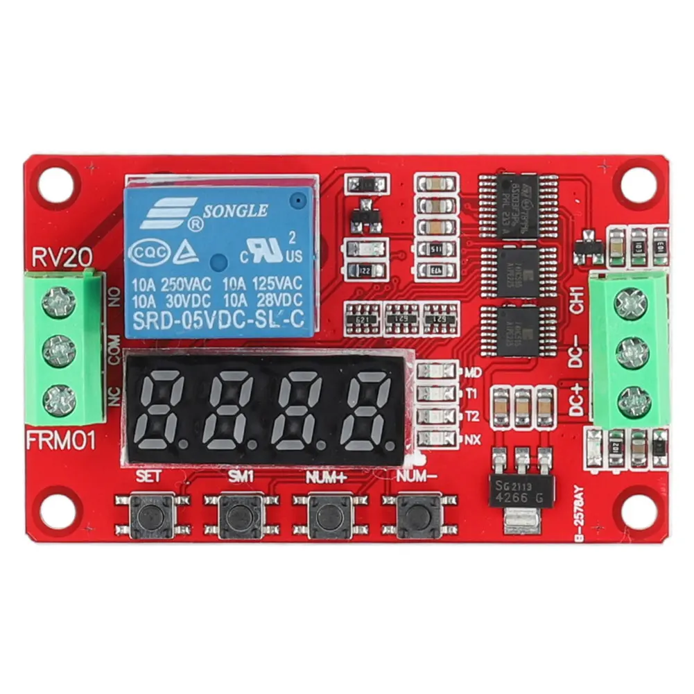 FRM01 Relay Timer Module Multifunction Automation Delay Module DC 5V 12V 24V 1CH Delay Self-Locking Timing Board