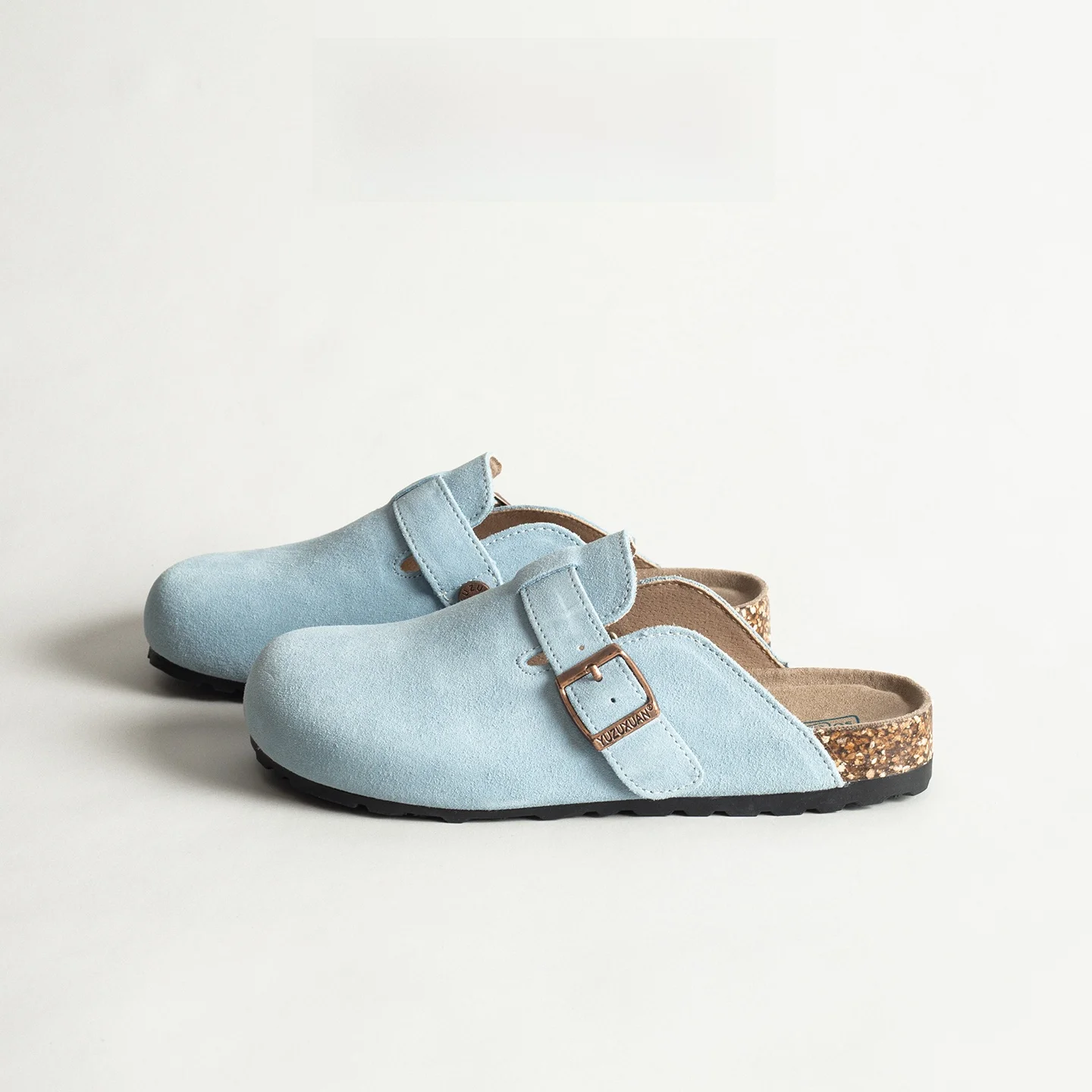 Leather Covered Toe  Flat Bottom Slippers Women's 2026 New Casual Wear Outdoor Versatile Thick Heel Sandals