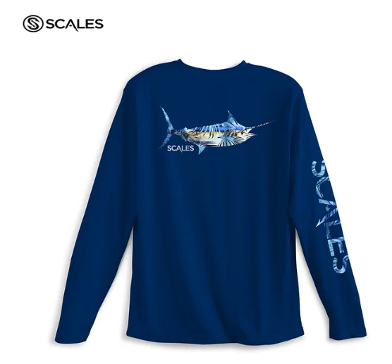 المقاييس قمصان الصيد USA Upf 50 Uv ملابس الصيد الرجال طويلة الأكمام بلوزات الصيف الرياضة تنفس القمم Camisa Pesca #1