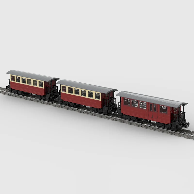 1429 peças moc diy educação blocos de construção treinadores do harzer schmalspurbahnen hsb, brinquedo de construção criativo para crianças e adultos