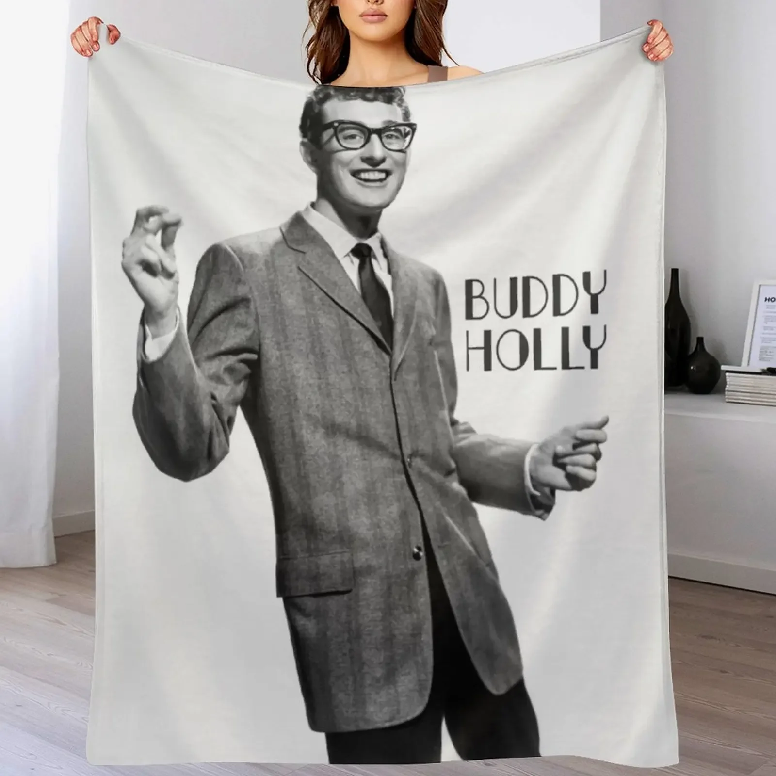 Buddy Holly Throw Blanket Plush warm winter Blankets