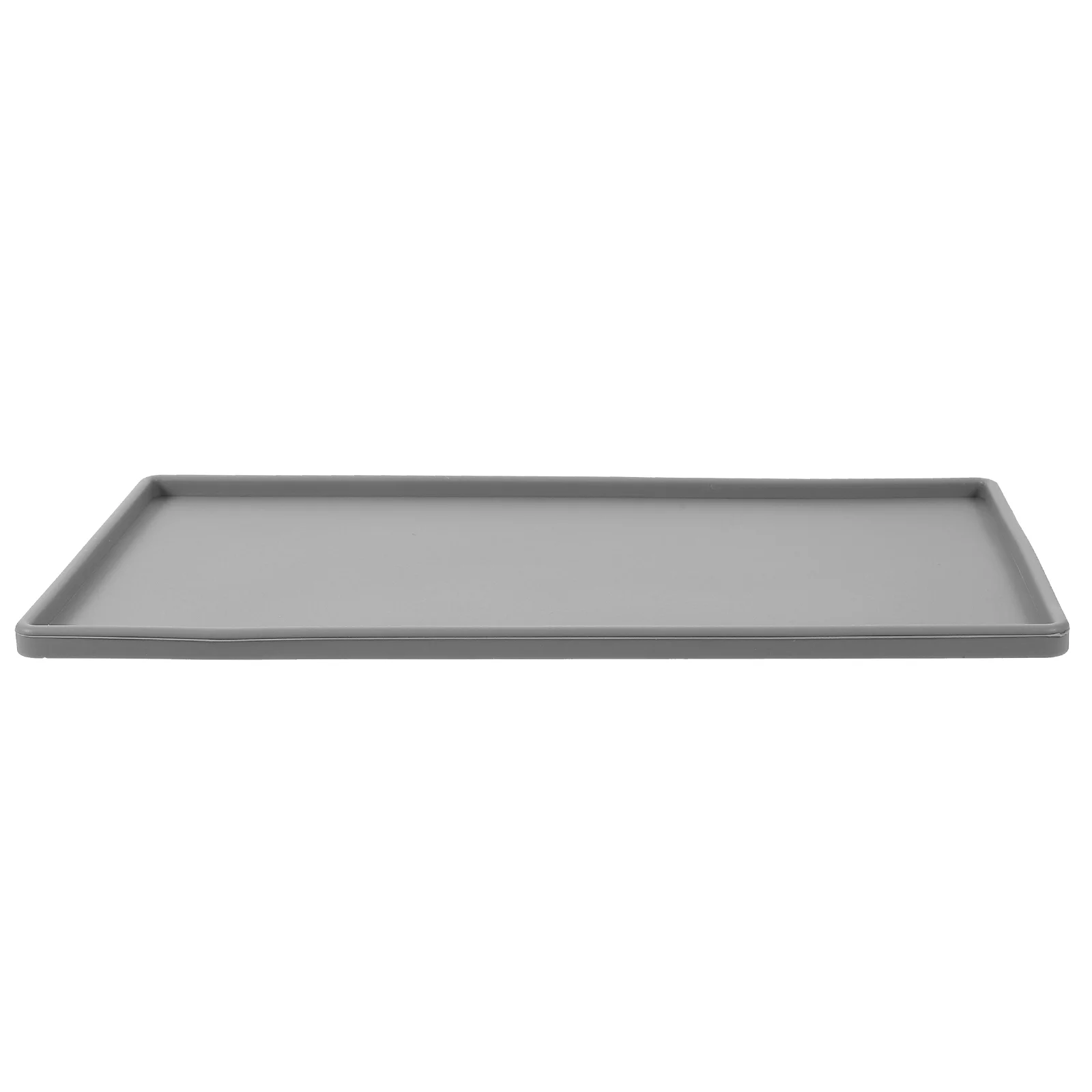 

Silicone Storage Tray 200x110x6.2MM Grey Non Large Capacity ganizer for Kitchen Bathroom Counter Top Vanity Trays