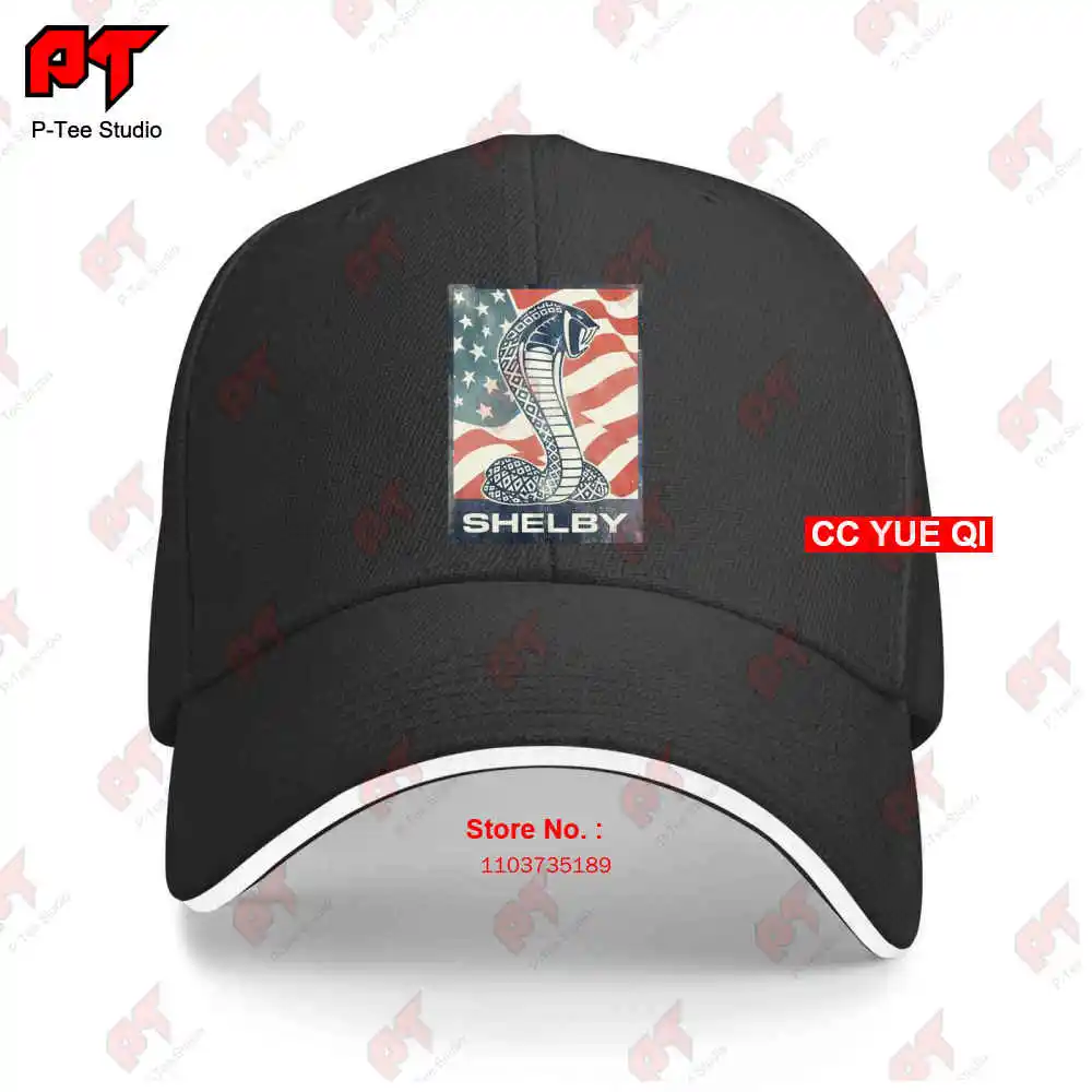 Carroll Shelby Flag Snake American Baseball Caps Truck Cap 6L9F