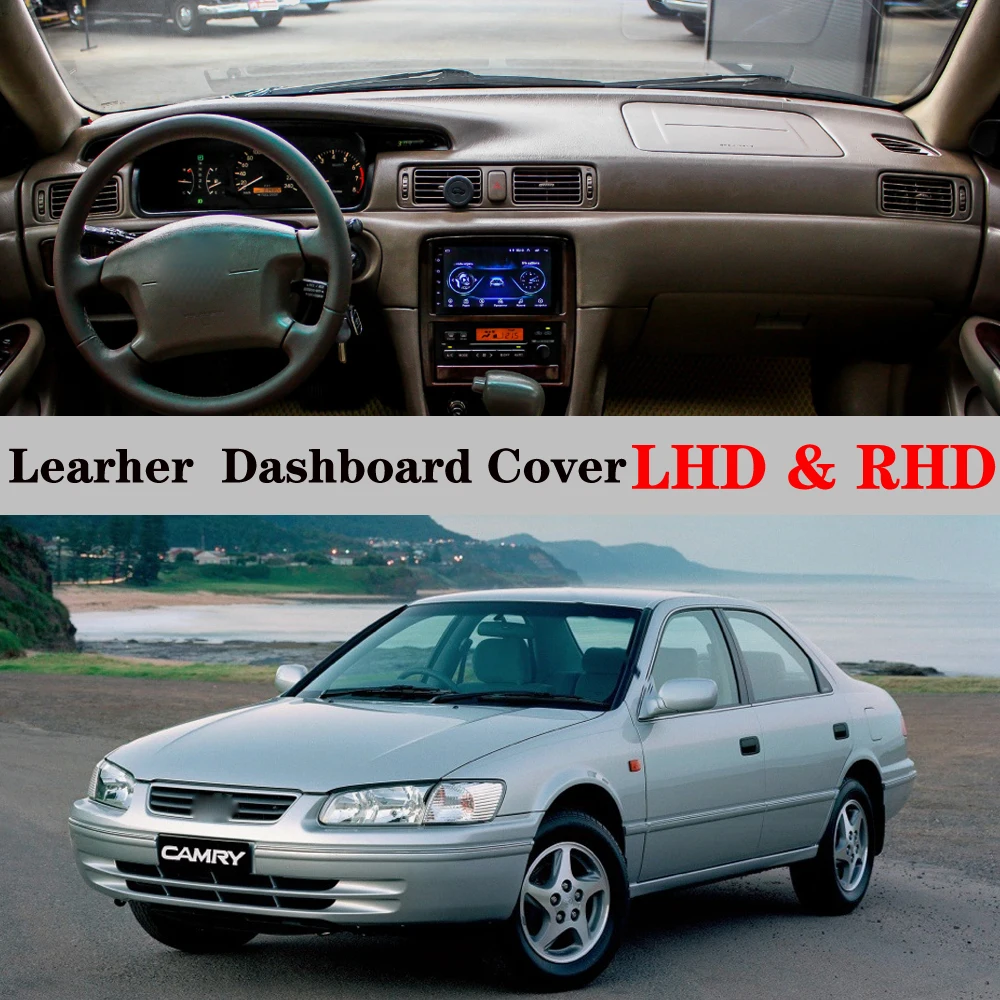 Deska rozdzielcza Mata na deskę rozdzielczą Skórzana podkładka przeciwsłoneczna Dywan anty-UV Akcesoria samochodowe do Toyota Camry LE XV20 1997 1998 1999 2000 2001