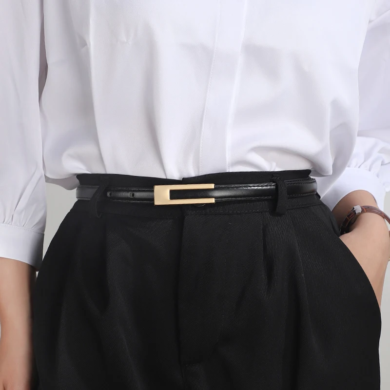 Modischer dünner Gürtel für Damen; minimalistischer High-End-Taillengürtel für Damen; Koreanische Version der einfachen und stilvollen Taille
