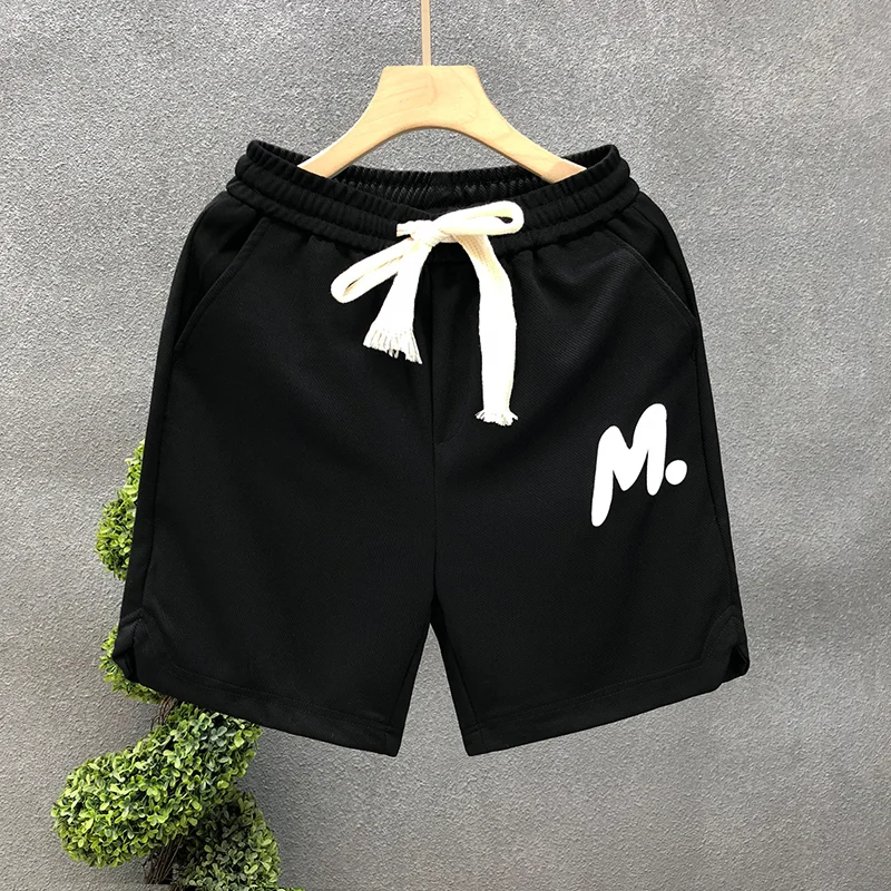

Summer Men's Casual Short Pants Printting Solid Elastic Waist Jogging Slim Shorts Holiday Breathable Baggy Oversized Trousers