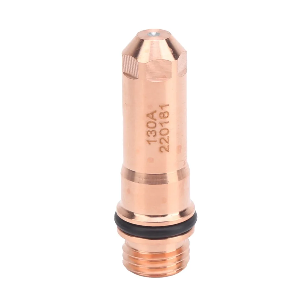Copper Material Plasma Torch Electrode 10Pcs Pack Replacement Part Copper Nozzle Tip 220181 Model Electrode Consumable