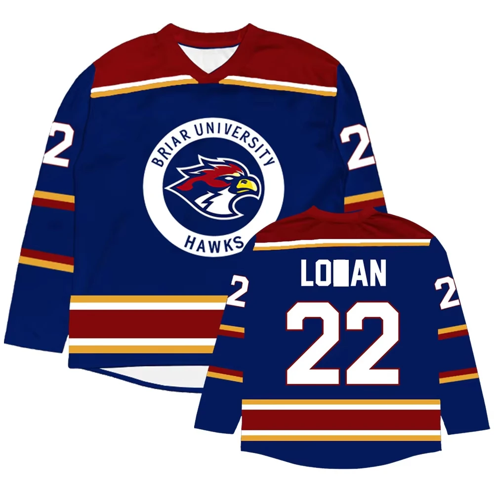 2026 Hot Off Campus Briar University Hockey Jersey Graham Logan Di Laurentis Tucker Shirt Design 3D Printed Merch Unisex T-Shirt