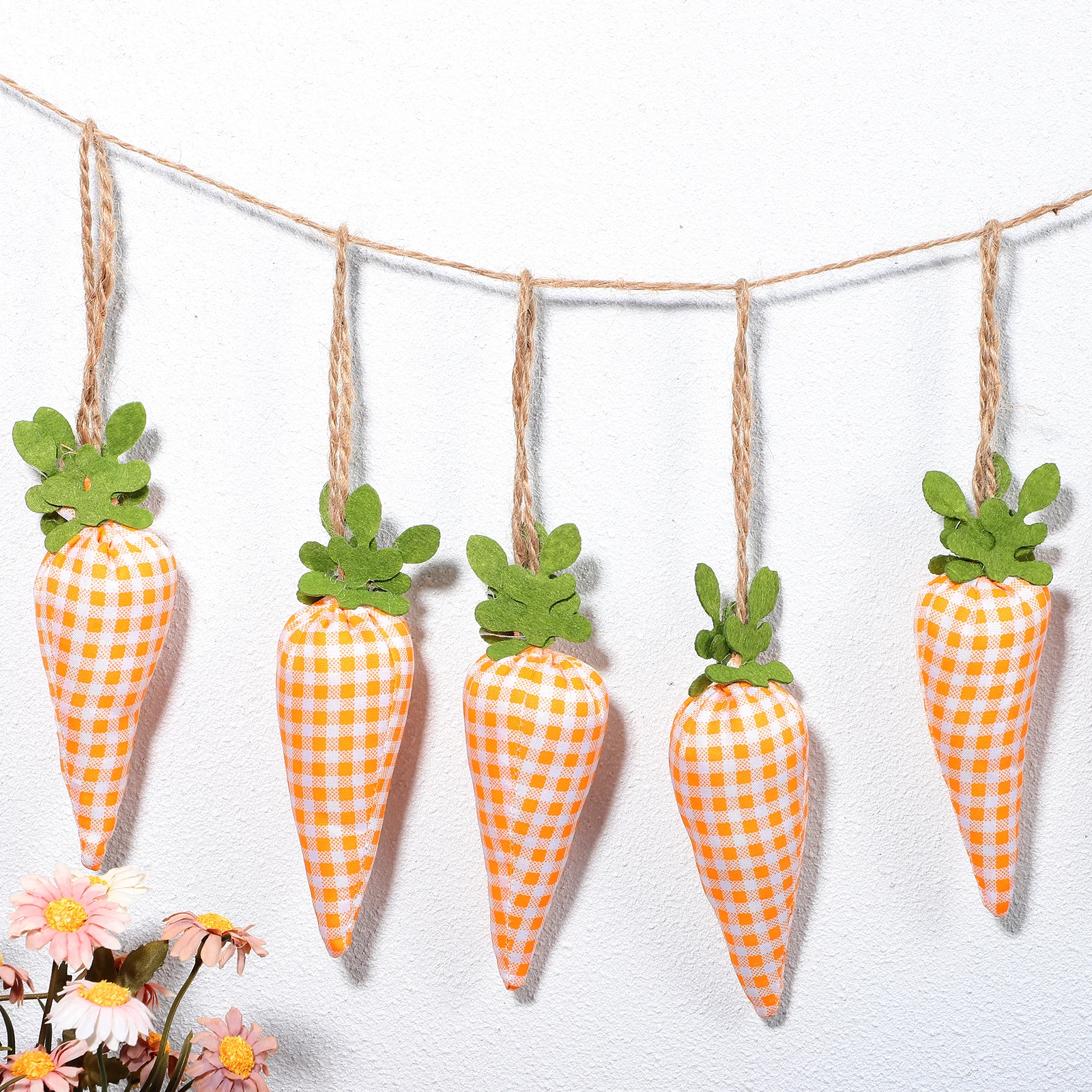 

Carrot Party Decoration Hanging Pendant Easter Ornament Home Wall Door Fireplace Decoration Cloth Material for Family