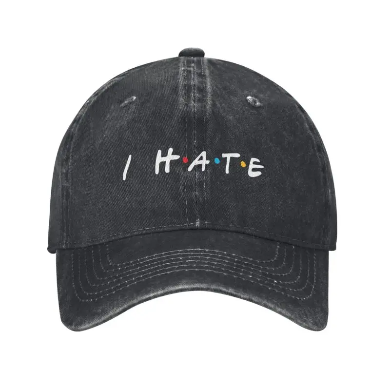 Custom Cotton I Hate Baseball Cap for Men Women Breathable Dad Hat Sports