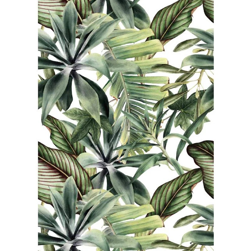 Green Plants Flowers Self Adhesive Wallpapers For Wall In Roll Home Decor Living Room Background Wall Decor Seamless Stickers