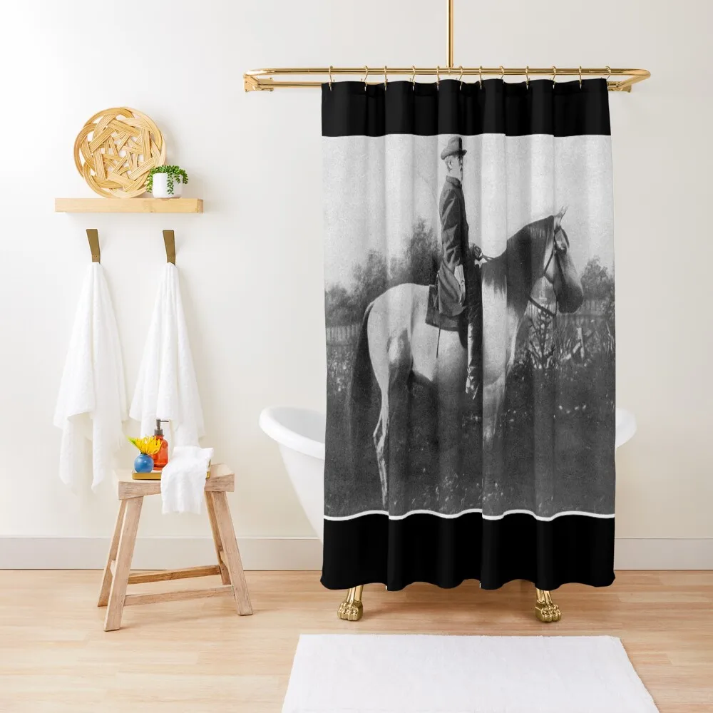 

Robert E Lee and His horse Travel Shower Curtain Bathroom Shower Bathtub Waterproof Fabric Bathroom Curtain
