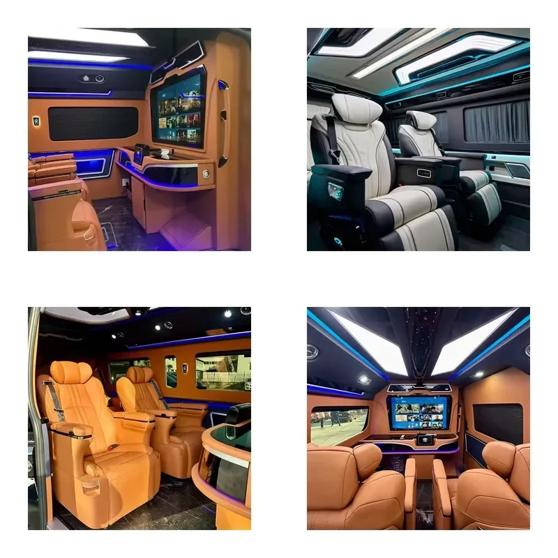 [2026] Hot Sales Van Hiace Auto Tuning Part Car Seat Car Accessories Ceiling Partition Curtains Interior Upgrade Kit