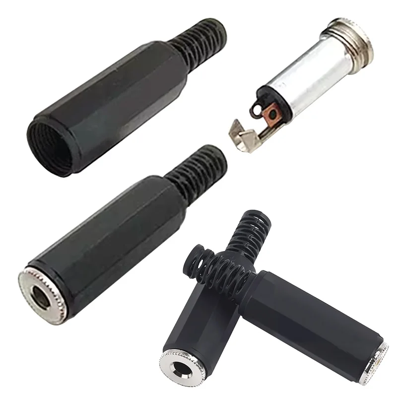 5Pcs 3.5mm Audio Female Jack Mono / Stereo Connector for Headset Mic 3.5mm Male Plug