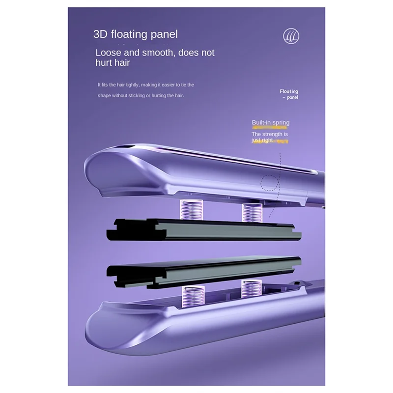 A83G-مكواة فرد الشعر الكهربائية 5 درجات الحرارة مكواة فرد الشعر الصغيرة أداة تصفيف الشعر المضادة للحرق