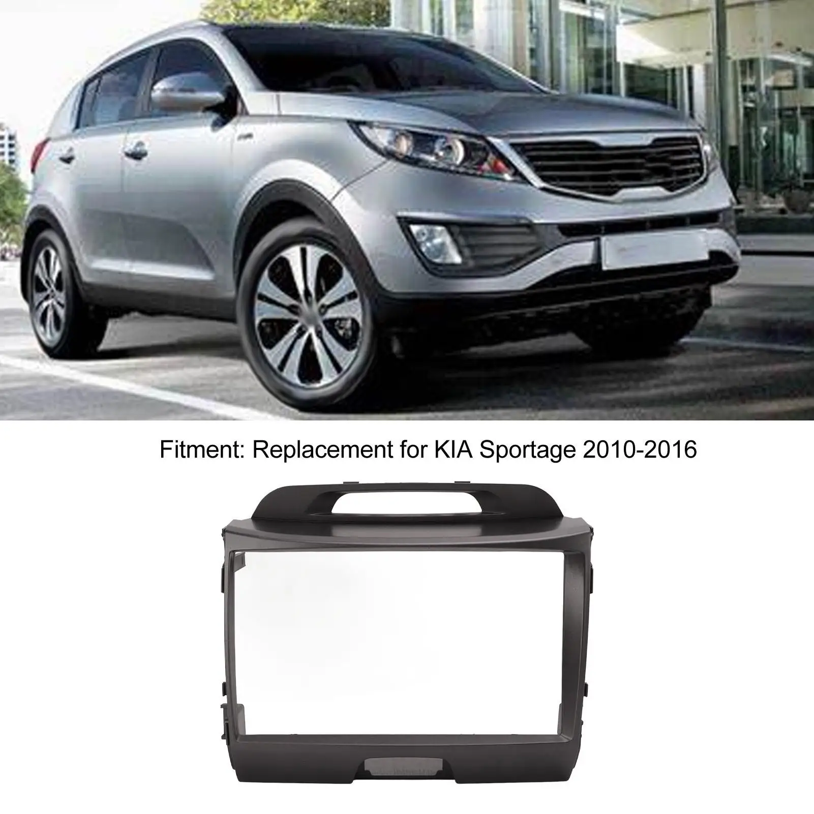 Cadre de panneau de navigation pour Kia Sportage, radio stéréo Fascia, plug and play, remplacement pour 2010, 2011, 2012, 2013, 2014, 2015, 2016, 9 pouces