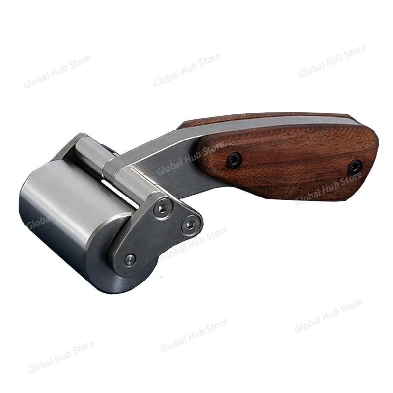 Leather Roller Heavy Duty 304 Stainless Steel 60MM Press Wheel Handle DIY Handmade Leathercraft Tools