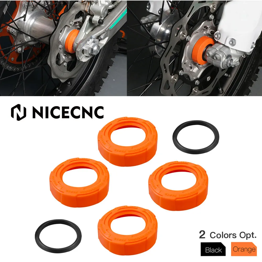 

NICECNC Motorcycle TPE Front Rear Wheel Bearing Protection Cap Guard Cover Protector For KTM 125-500 EXC EXC-F EXC-W XC-W 17-23