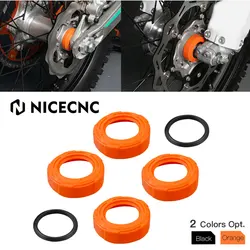 Nicecnc Motorfiets Tpe Front Achterwiel Lager Bescherming Cap Guard Cover Protector Voor Ktm 125-500 Exc EXC-F EXC-W XC-W 17-23