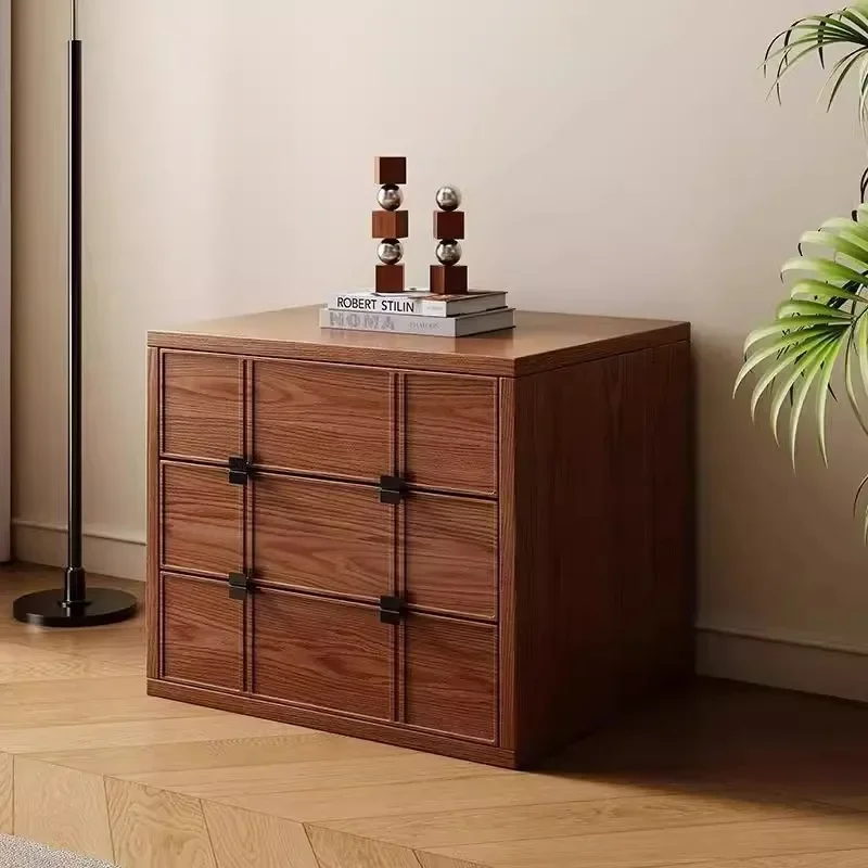 Chinese retro solid wood card door cabinet combination module sofa side cabinet