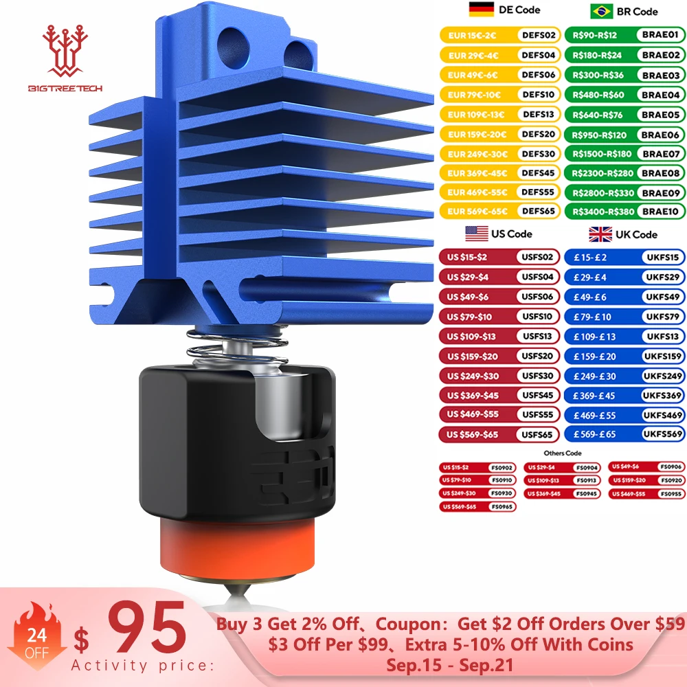 

BIGTREETECH Panda Revo Hotend Plug And Print High Speed High Flow With E3D Online Bontech For Bambu Lab P1P P1S BambuLab X1C X1E