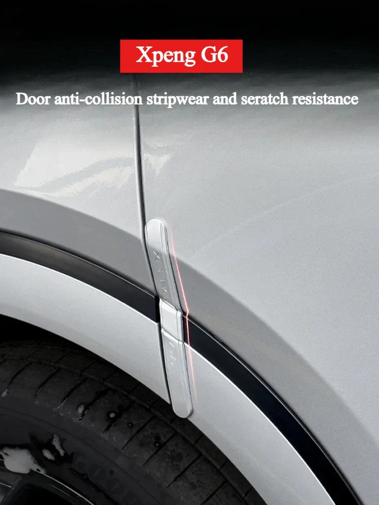 

For Xpeng G6 2025 2024 2023 4pcs/Set Car Door Bumper Strip Door Edge Anti-collision Strips Exterior Modification Accessories