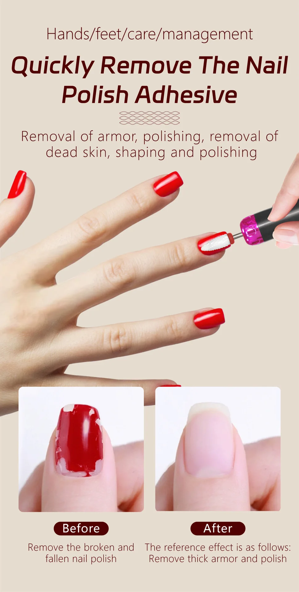 전기 네일 파일 세트, 전문가용 매니큐어 페디큐어 키트, 무선 전기 네일 드릴 기계, 가정용 페디큐어 키트 드릴 비트