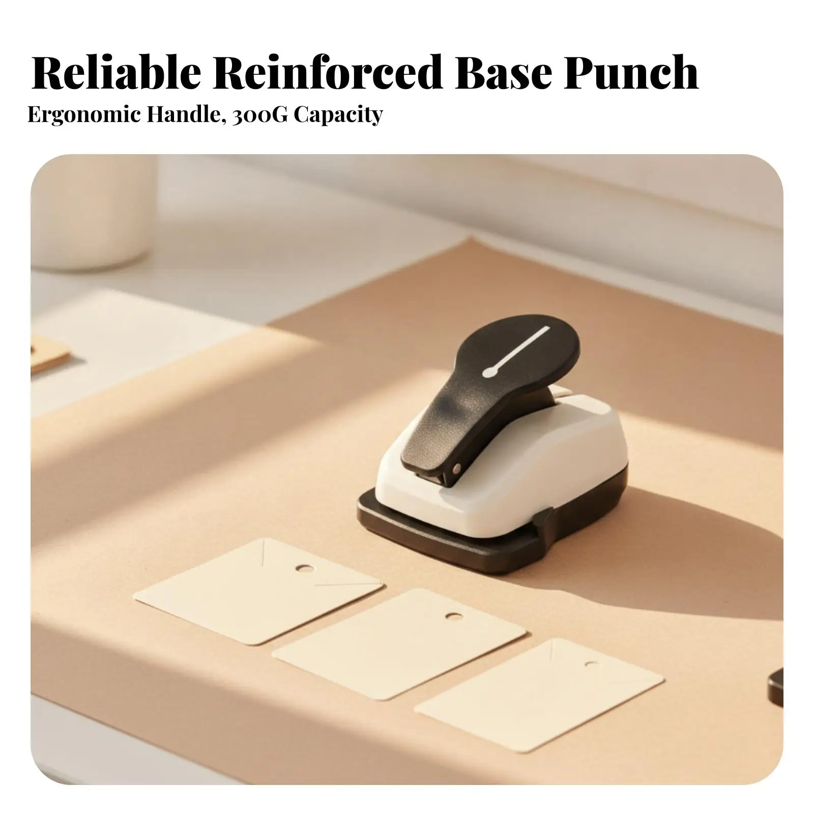 Handheld Card Hole Punch Tool for Jewelry Display Cards Plastic Metal Body Compact Design for Craft Fair Stock Preparation