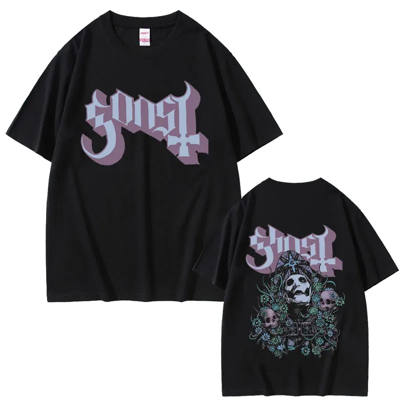 Best Famous Ghost Band Graphic T Shirts Summer Men Women Classic Vintage Gothic Rock T-shirt Male Fashion Oversized Streetwear