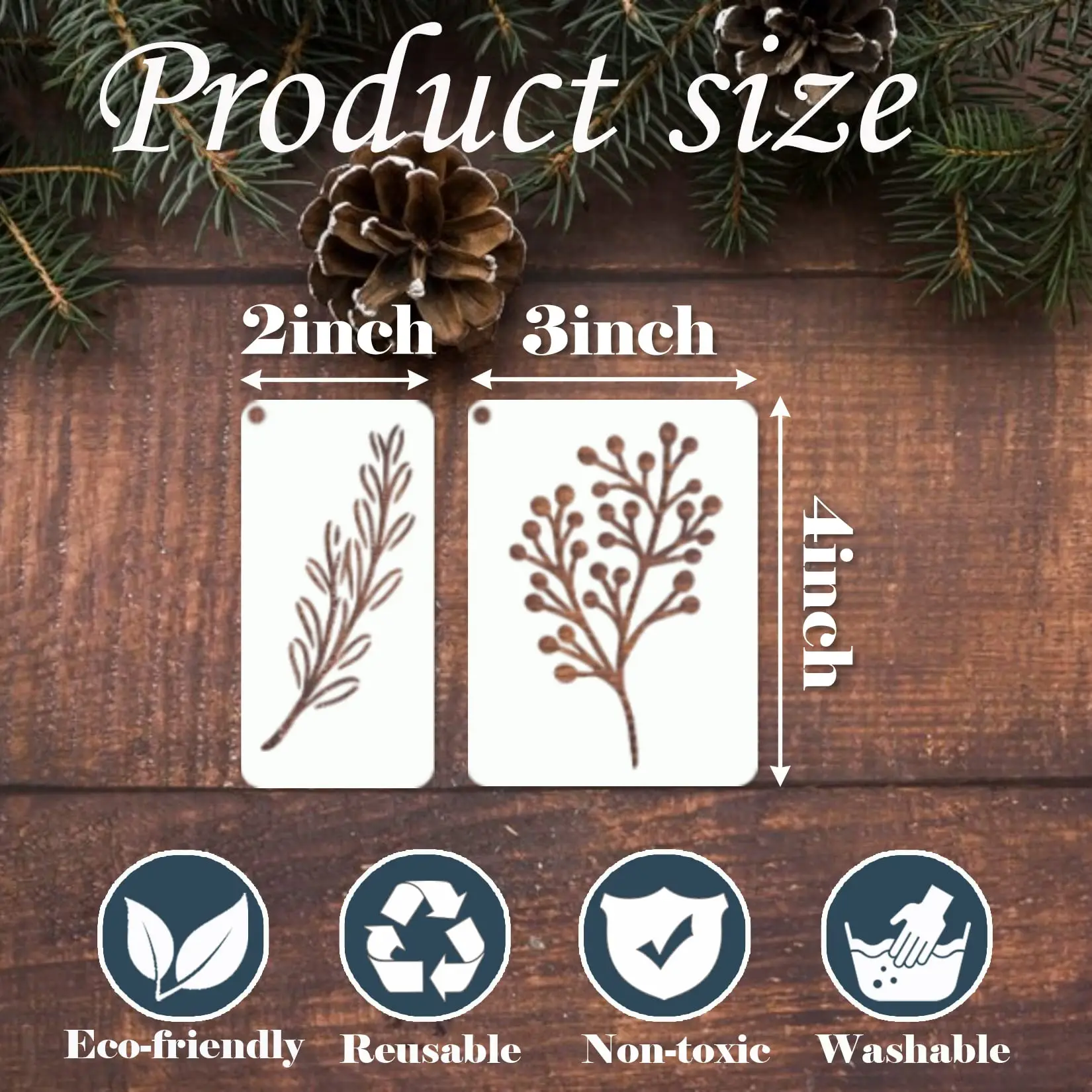 50 Pieces of Craft Templates Featuring Leaves and Branches for Painting Plants, Used for Making Wooden Wall Cards, Using Tiny Natural Vine and Herb Basic Art Templates