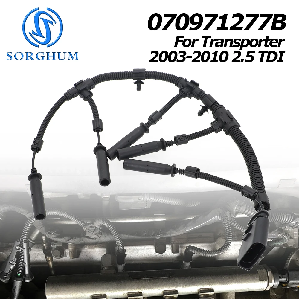 070971277B Glow Plug Bridge Wiring Harness For Volkswagen VW Transporter 2.5 TDI 2003 2004 2005 2006 2007 2008 2009 2010