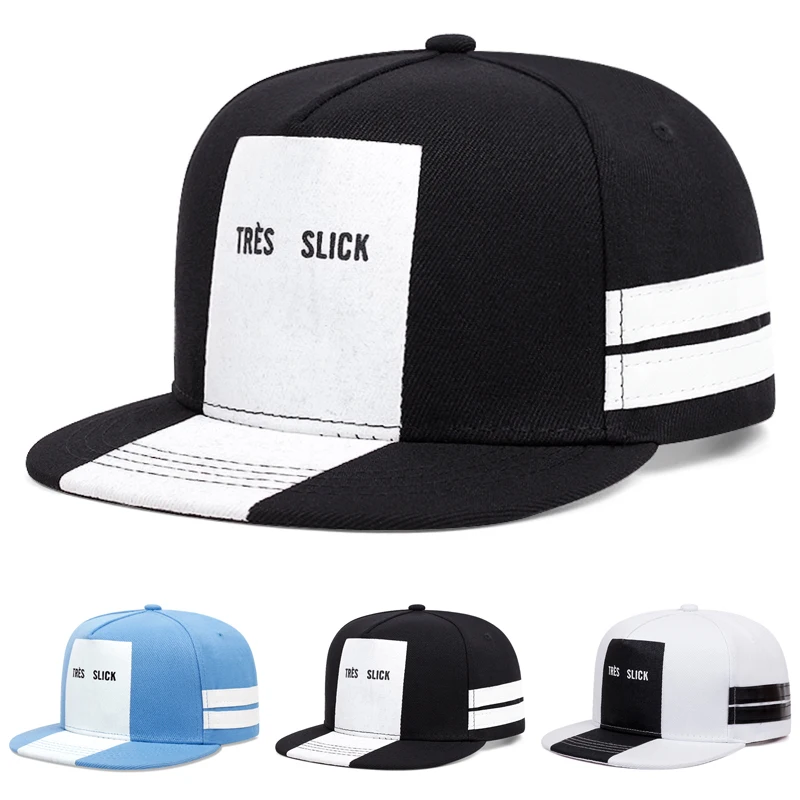 2026 New Flat Edge Hat TRES SLICK Striped Printed Baseball Hat Outdoor Daily Leisure Decoration Sunshade Hat Unisex Hip Hop Hat