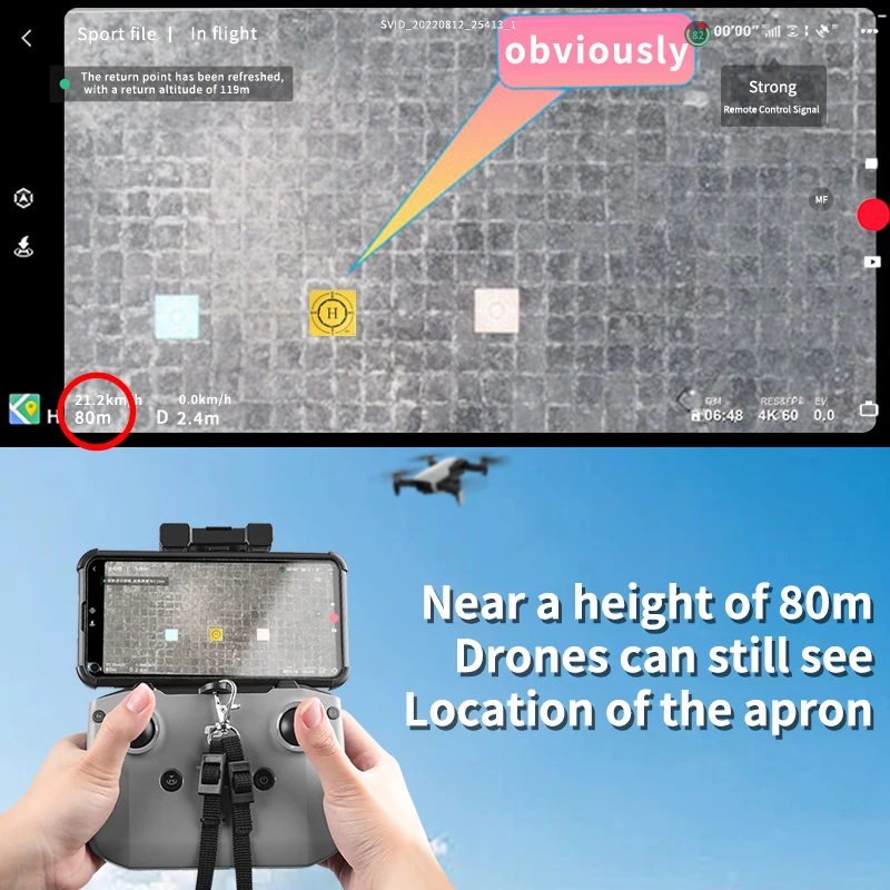 KIPYE Drone Landing Pad Universal Waterproof Weighted Portable Fast-Foldable Helipad Launch for DJI mini3 pro/air2 Accessories