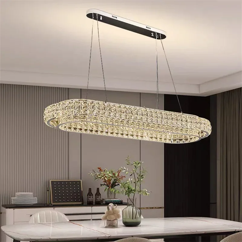 Light luxury villa crystal living room chandelier French luxury duplex building hotel lobby Italian
