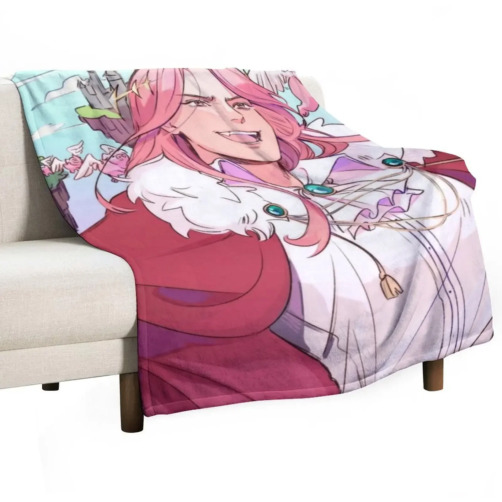 Technoblade Smile Throw Blanket Soft Big Single funny gift Furrys Blankets