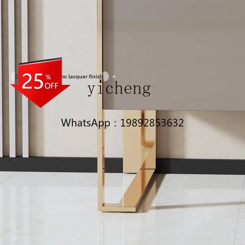 

ZZ light luxury chest of drawers solid wood locker simple bedroom living room chest of drawers baking paint