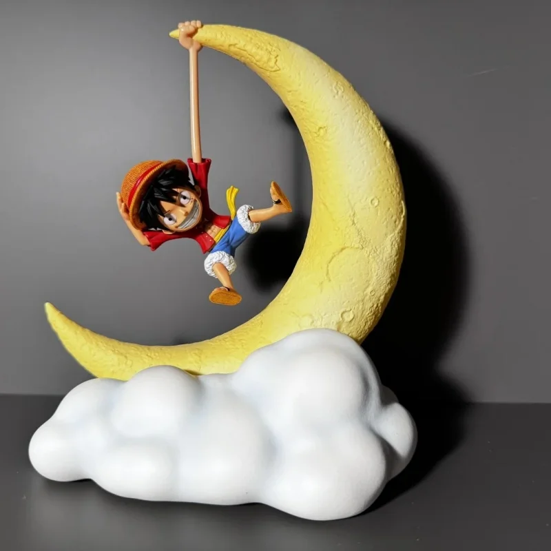 One Piece Original Luffy Night Light Anime Peripheral Desktop Decoration Magnetic Control Moon Lamp Funny Holiday Gift Toys