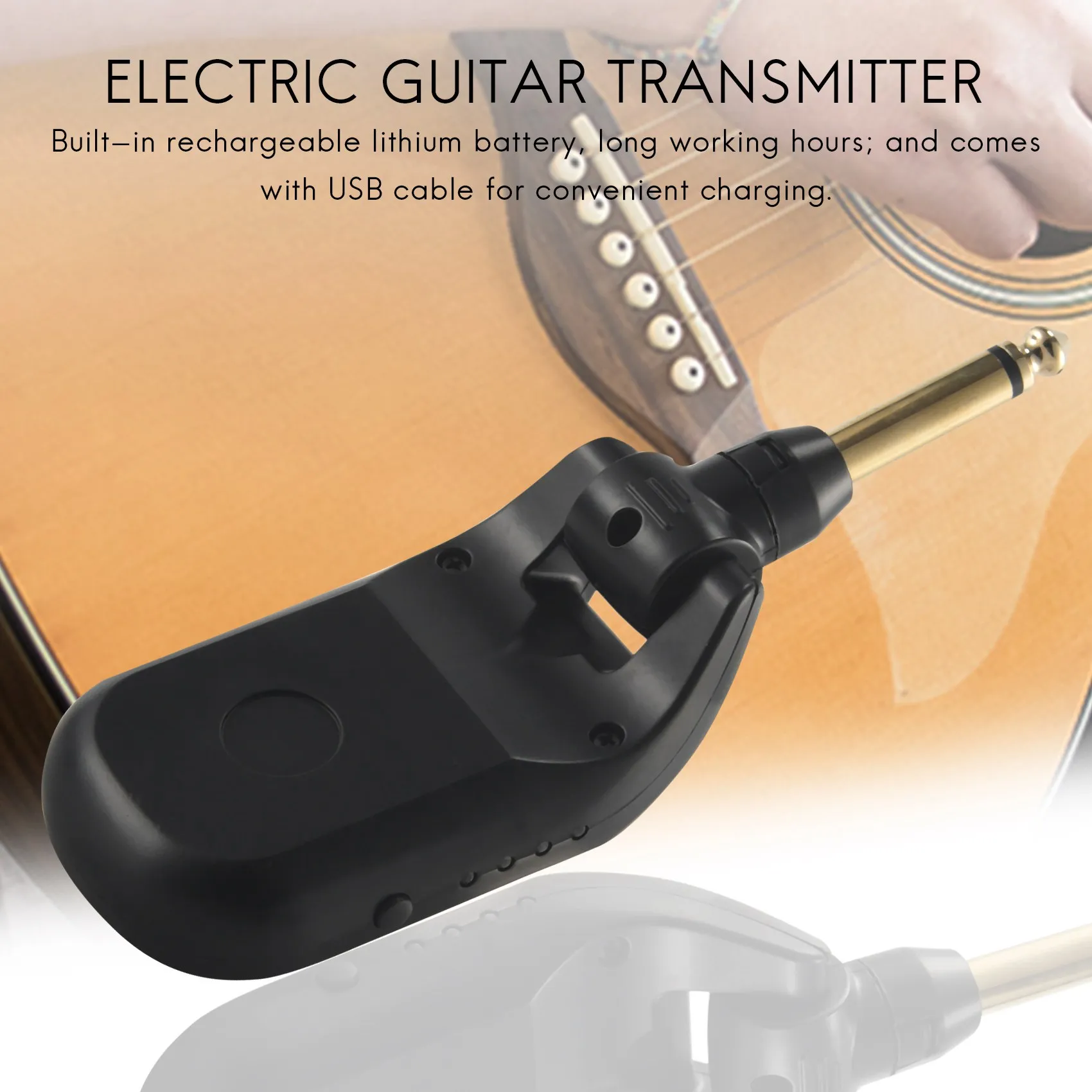 일렉트릭 기타 베이스용 무선 기타 송신기 리시버, 내장 충전식 기타 시스템, 4 채널