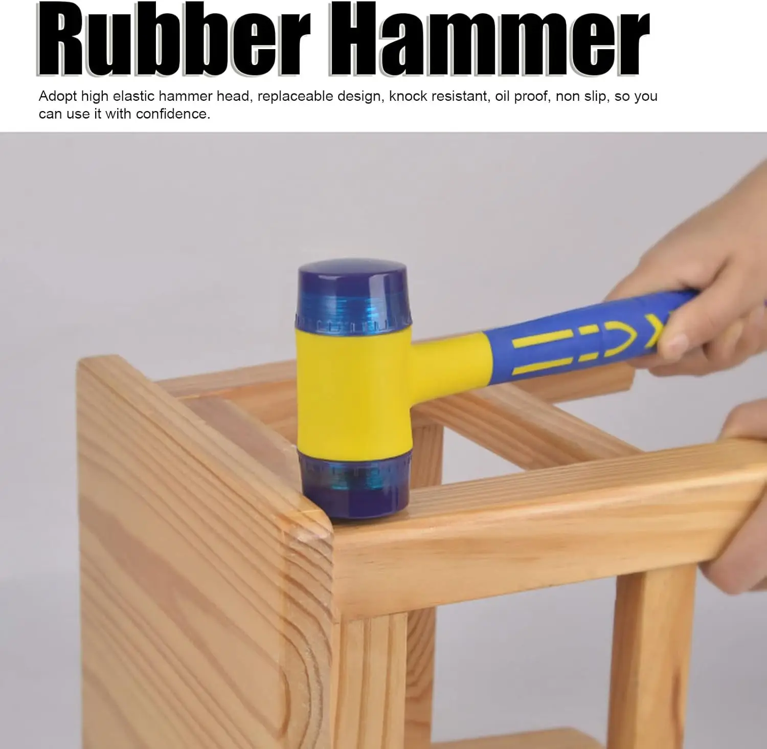 Dual-Head Jewelry Mallet 30mm Nylon Rubber Soft Face Hammer for Precision Metalworking and DIY Home Decor