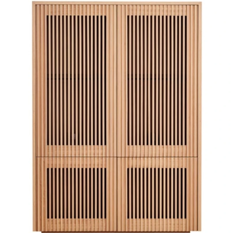 Armario moderno y sencillo de color de registro, mueble para porche y sala de estar, mueble lateral de comedor de madera maciza, diseño nórdico japonés